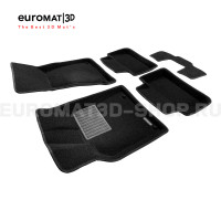 Текстильные 3D коврики Euromat3D Business в салон для Porsche Macan (2014-) № EMC3D-004103