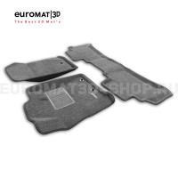 Текстильные 3D коврики Euromat3D Business в салон для Lexus LX570 / LX450D (2012-2021) № EMC3D-005140G Серые