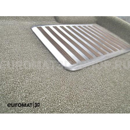 Текстильные 3D коврики Euromat3D Lux в салон для Jaguar XF (2009-2014) № EM3D-002750T Бежевые