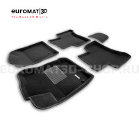 Текстильные 3D коврики Euromat3D Business в салон для Haval H9 (2015-2024) № EMC3D-001406