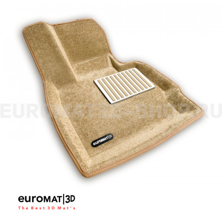 Текстильные 3D коврики Euromat3D Lux в салон для Bmw X3 (F25) (2010-2017) № EM3D-001210T Бежевые