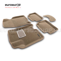Текстильные 3D коврики Euromat3D Lux в салон для Nissan Qashqai (2007-2013) № EM3D-003714T Бежевые Текстильные 3D коврики Euromat3D Lux в салон для Nissan Qashqai (2007-2013) № EM3D-003714T Бежевые