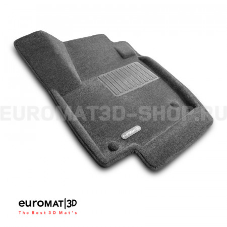 Текстильные 3D коврики Euromat3D Business в салон для Volkswagen Polo (2020-) № EMC3D-004508G Серые