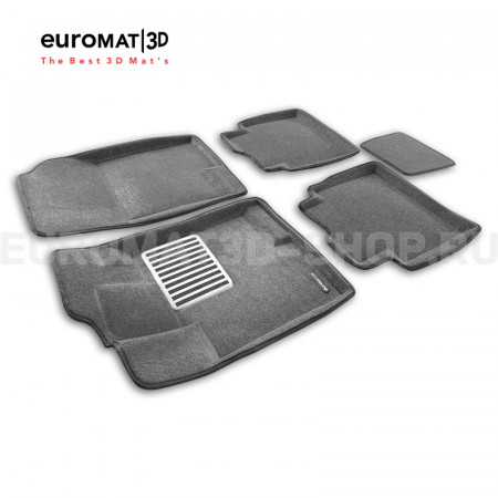 Текстильные 3D коврики Euromat3D Lux в салон для Haval Jolion (2021-) (полный привод) № EM3D-001473G Серые