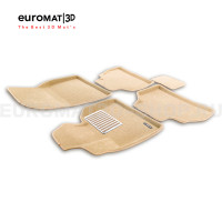 Текстильные 3D коврики Euromat3D Lux в салон для Bmw X7 (G07) (2019-) № EM3D-001226T Бежевые