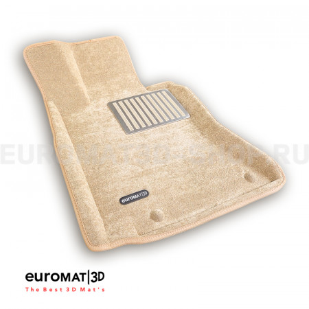 Текстильные 3D коврики Euromat3D Lux в салон для Mercedes E-Class (W214) (2023-) № EM3D-003525T Бежевые