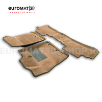 Текстильные 3D коврики Euromat3D Business в салон для Lexus LX570 / LX450D (2012-2021) № EMC3D-005140R Коричневые